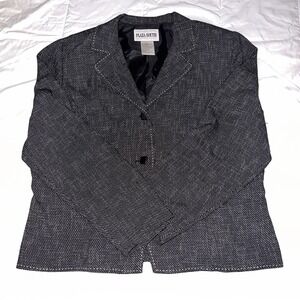 Plaza South Women's 2PC Black Blazer Pencil Skirt Suit Size 18